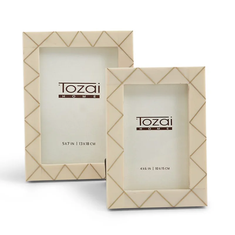 Triangle Brass Inlay Photo Frame, 3 Sizes