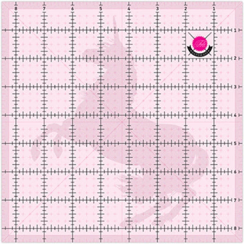 Tula Pink: 12.5" Square Ruler-Unicorn