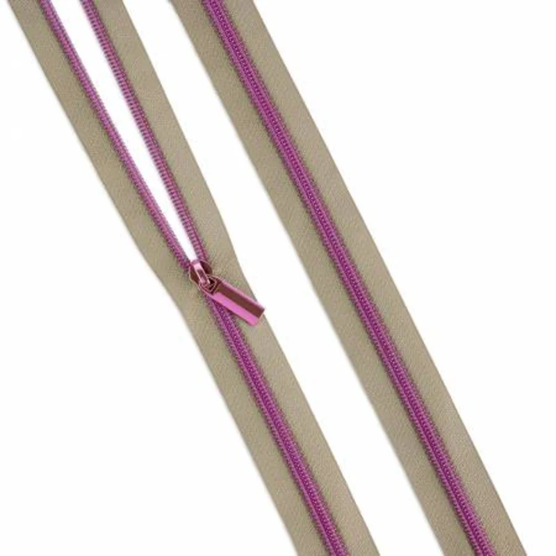 Tula Pink: #5 Nylon Coil Zipper 3yds-Beige