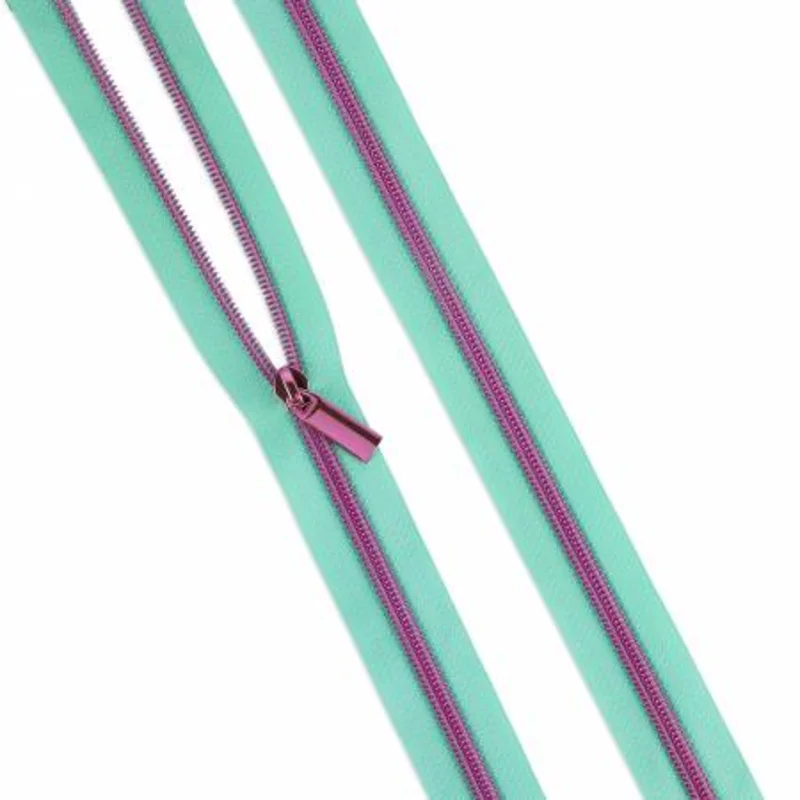 Tula Pink: #5 Nylon Coil Zipper 3yds-Raindrop