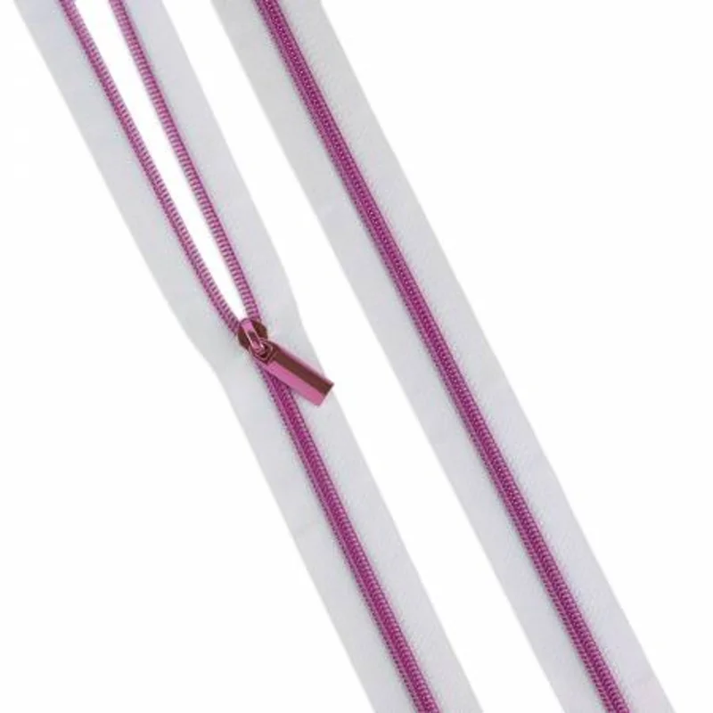 Tula Pink: #5 Nylon Coil Zipper 3yds-White