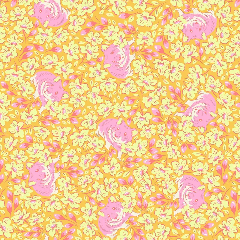 Tula Pink BESTIES: Chubby Cheeks-Buttercup (1/4 Yard)