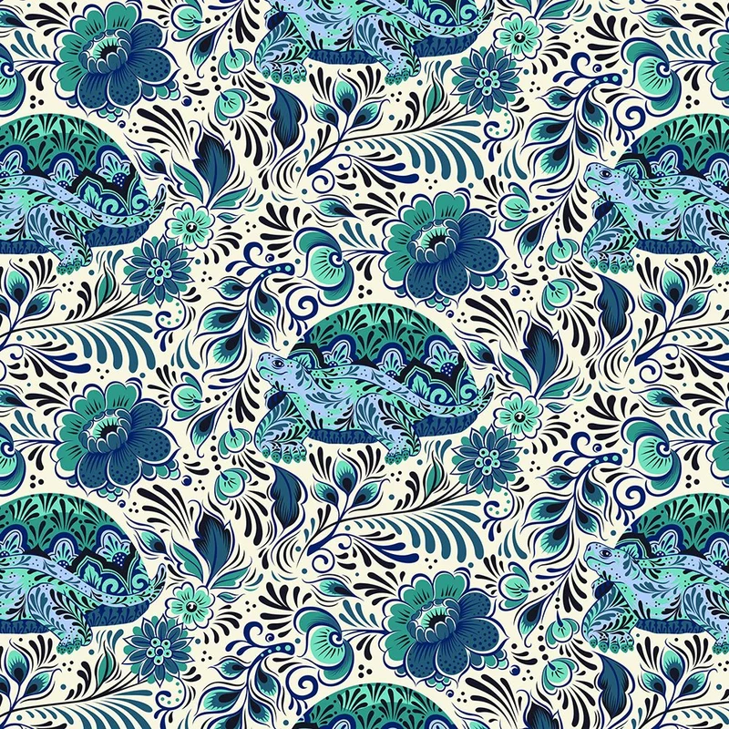 Tula Pink BESTIES: No Rush-Bluebell (1/4 Yard)