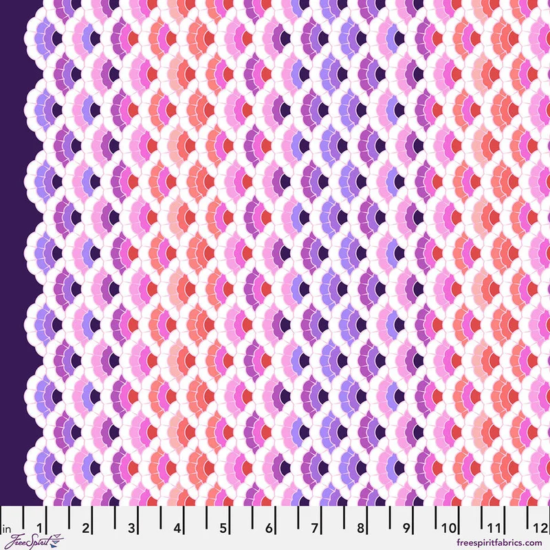 Tula Pink FLORAL REEF: Aquatic Lace-Ultraviolet (1/4 Yard)