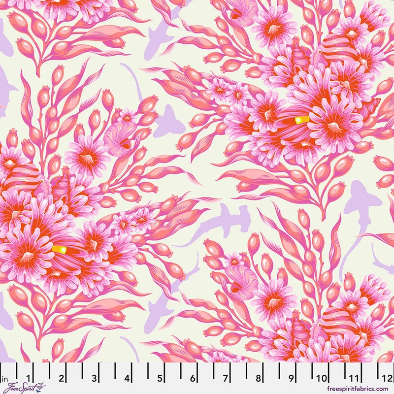 Tula Pink FLORAL REEF: Shadow Sharks-Delphine (1/4 Yard)
