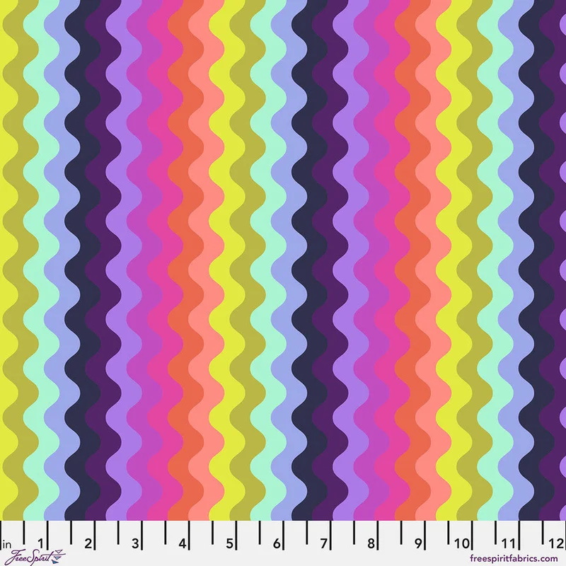 Tula Pink FLORAL REEF: Wave Rider-Deep Dive (1/4 Yard)
