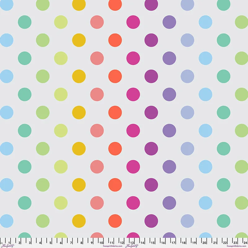 Tula Pink GRAYWORK MINKY: 58" Disco Poms-Whisper (1/4 Yard)