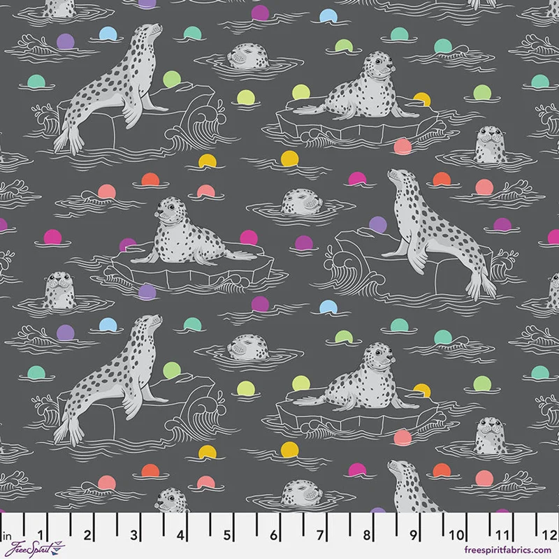 Tula Pink GRAYWORK: Seal the Deal-Carbon (1/4 Yard)