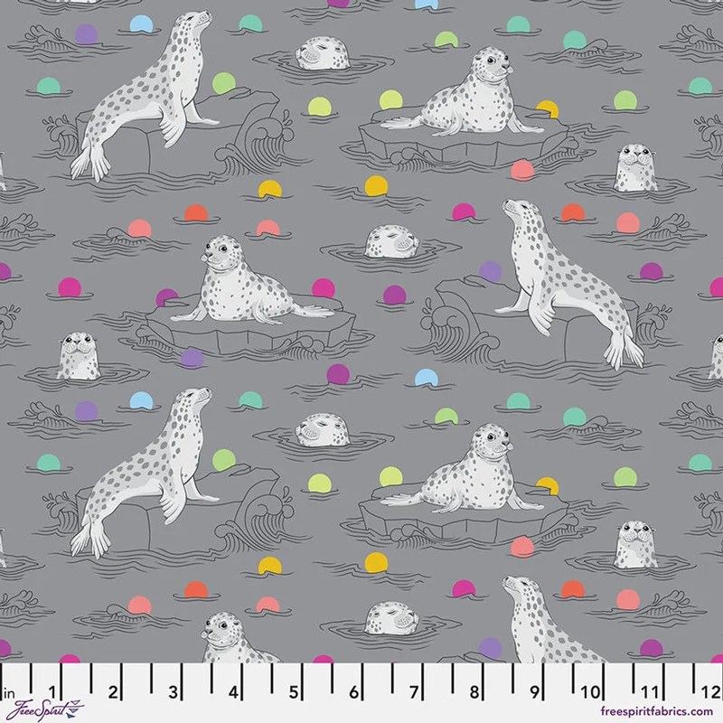 Tula Pink GRAYWORK: Seal the Deal-Shadow (1/4 Yard)