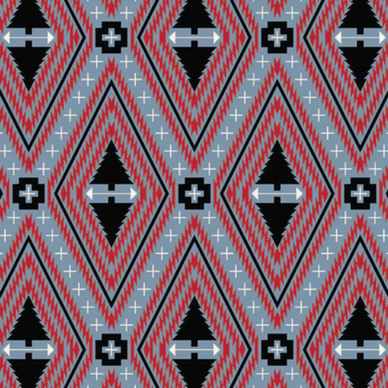 Tula Pink HOLIDAY HOMIES: Flannel Family Tree - Blue Spruce (1/4 Yard)