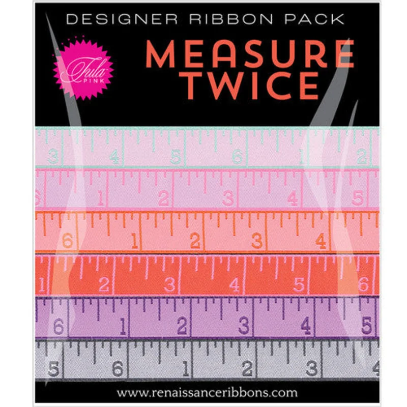 Tula Pink MEASURE TWICE: Warm-Designer Ribbon Pack