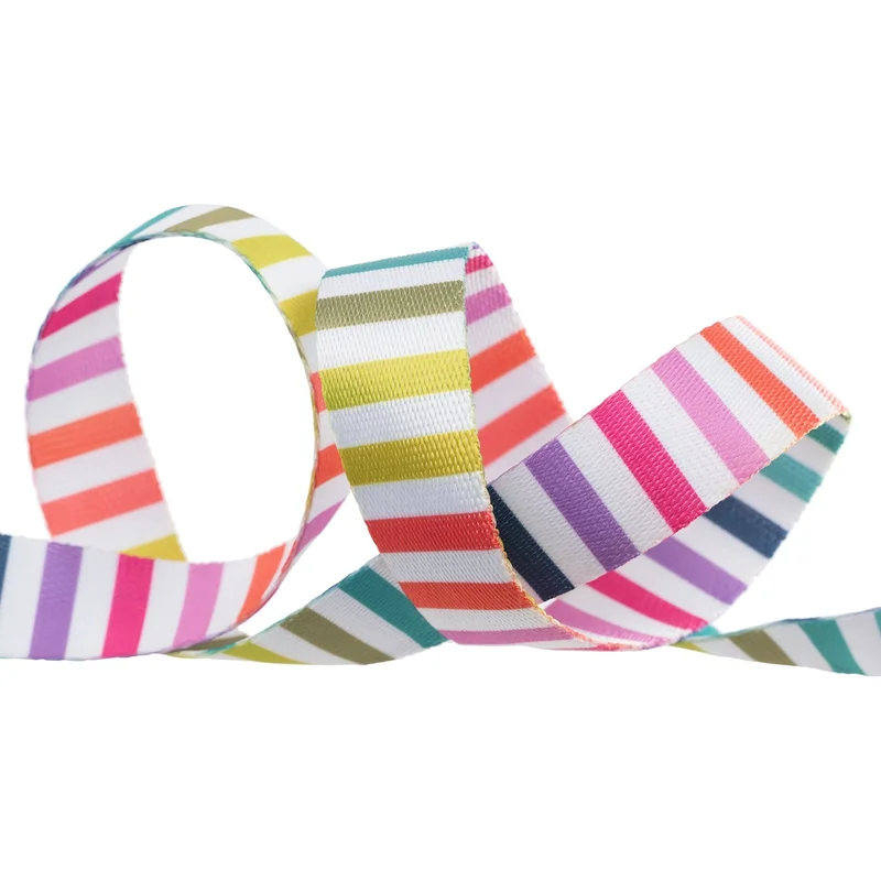 Tula Pink TABBY ROAD DEJA VU: Disco Stripe 1" Webbing 3-Yard Pre-Cut