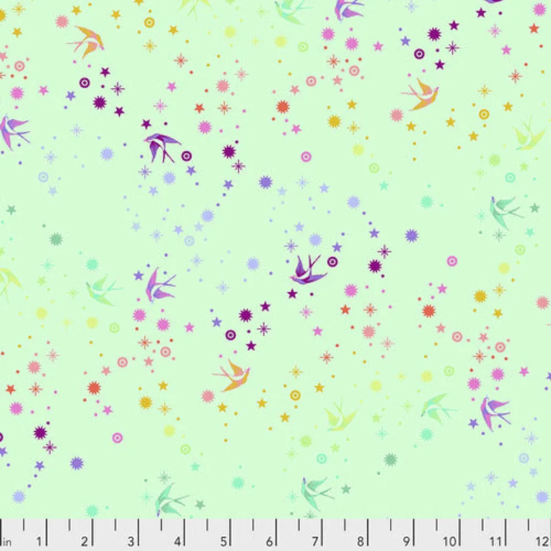 Tula Pink TRUE COLORS: Fairy Dust-Mint (1/4 Yard)