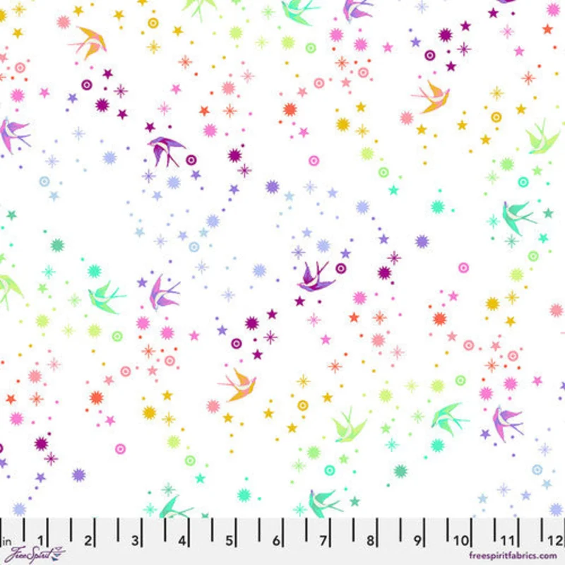 Tula Pink TRUE COLORS: Fairy Dust-White (1/4 Yard)