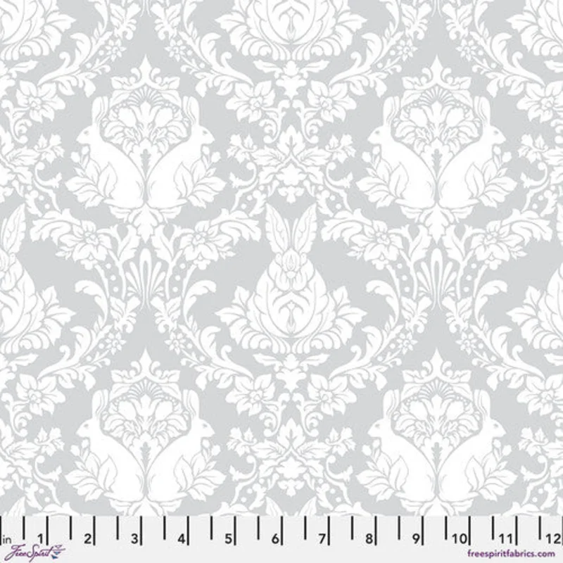 Tula Pink TRUE COLORS: Ghost Bunny-Whisper (1/4 Yard)