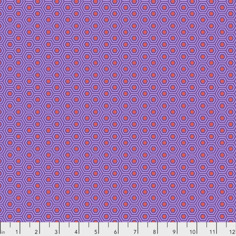 Tula Pink TRUE COLORS: Hexy-Fire Fish (1/4 Yard)
