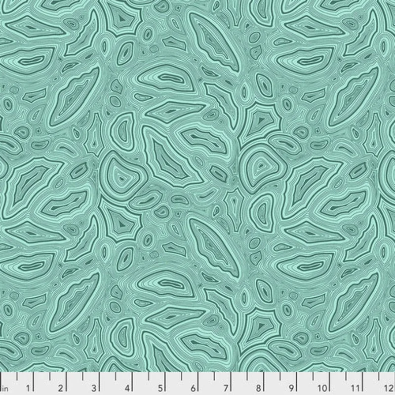 Tula Pink TRUE COLORS: Mineral in Aquamarine (1/4 Yard)