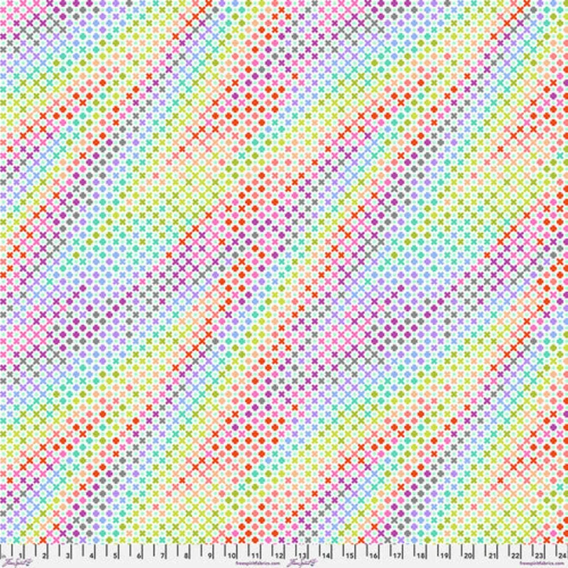 Tula Pink TRUE COLORS MINKY: 58" Northern Lights-Mint (1/4 Yard)