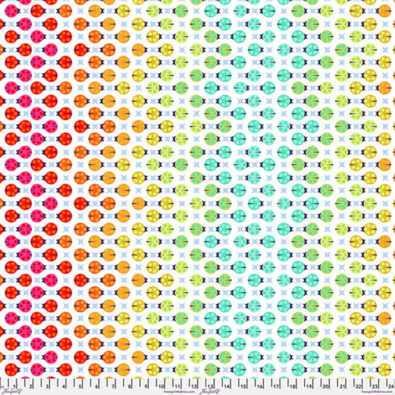 Tula Pink TRUE COLORS MINKY: 58" Painted Ladies-Glow (1/4 Yard)