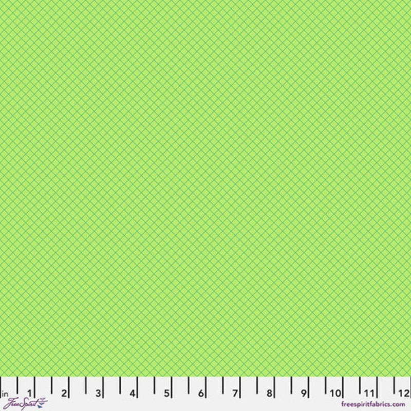 Tula Pink TRUE COLORS: On the Grid-Apple (1/4 Yard)
