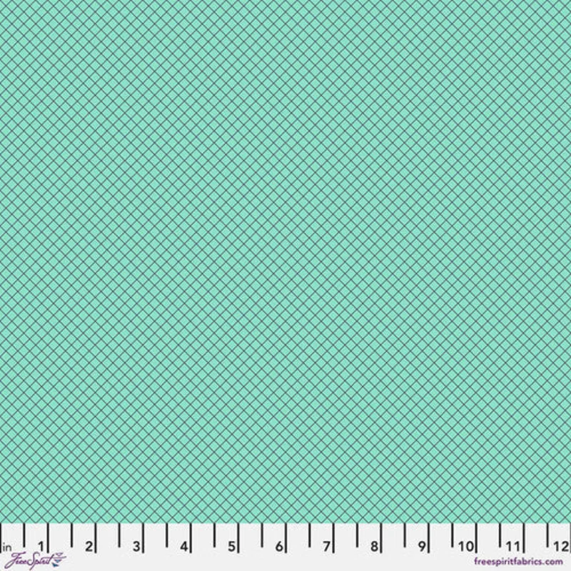 Tula Pink TRUE COLORS: On the Grid-Raindrop (1/4 Yard)