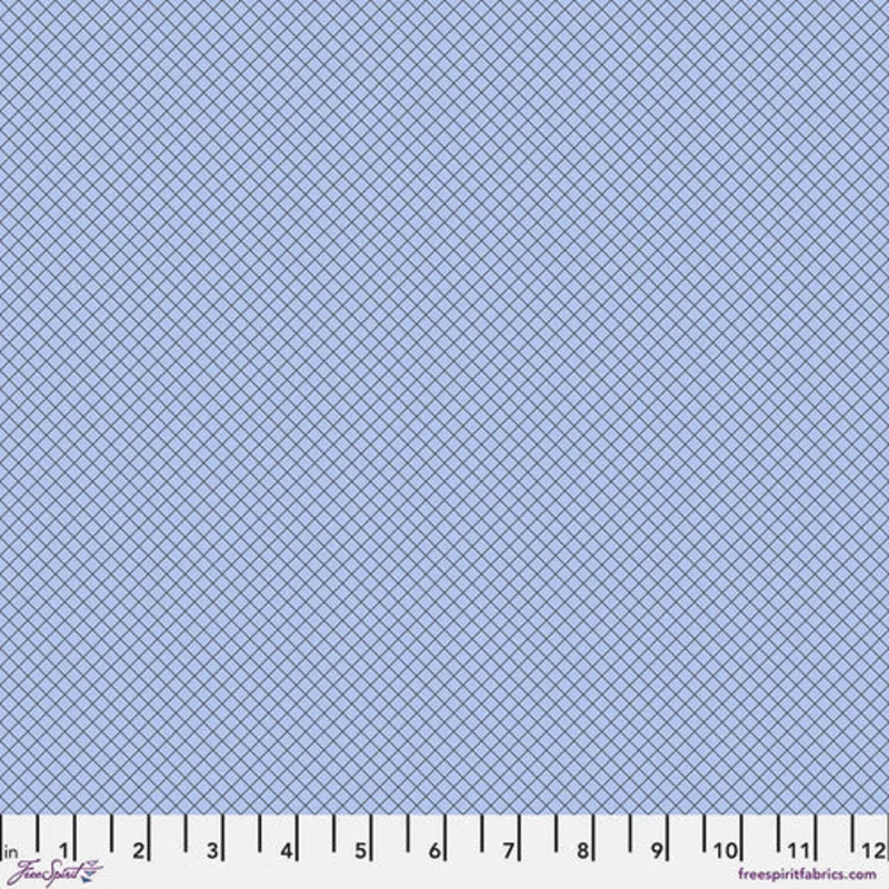 Tula Pink TRUE COLORS: On the Grid-Shoreline (1/4 Yard)