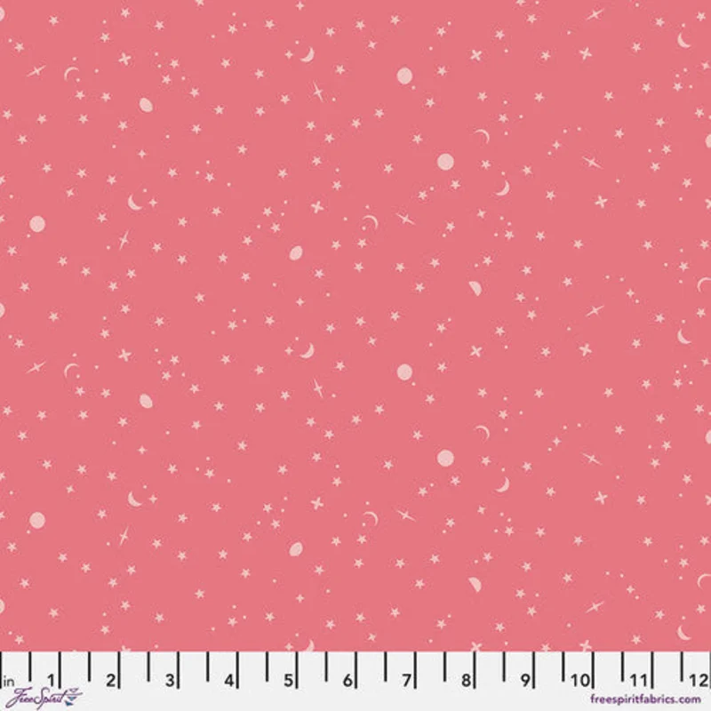 Tula Pink TRUE COLORS: Space Sprinkles-Sunburn (1/4 Yard)