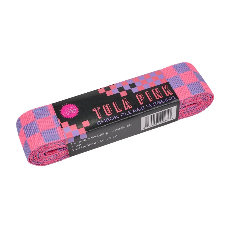 Tula Pink UNTAMED: Check Please-Nova 1.5" Webbing 3-Yard Pre-Cut