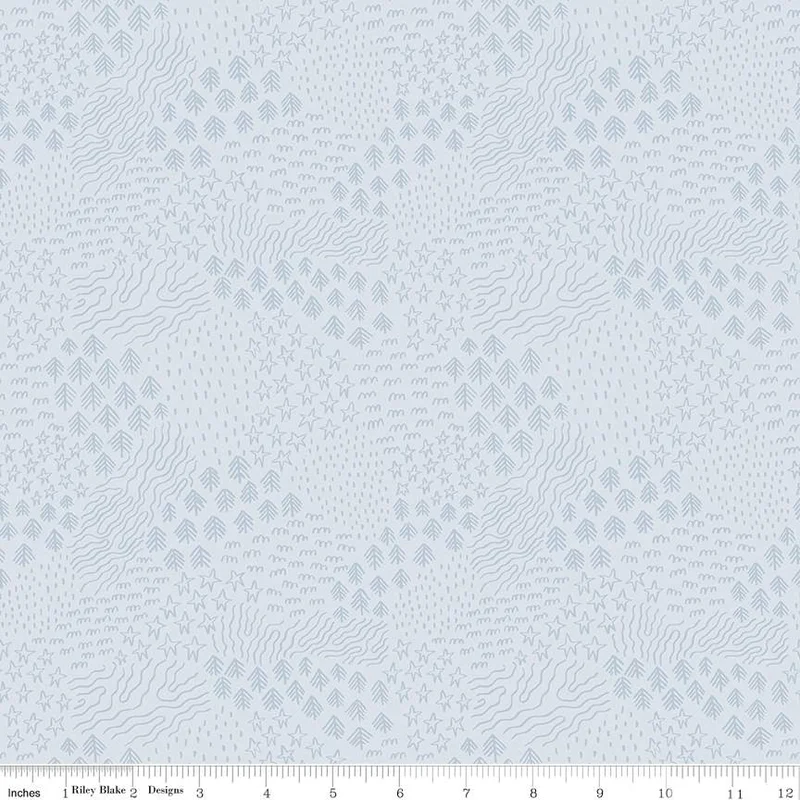 TWILIGHT CREATURES: Scenery-Ice (1/4 Yard)
