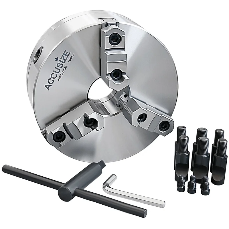 Two-Piece Reversible Jaws 3-Jaw Lathe Chucks, Direct Mount