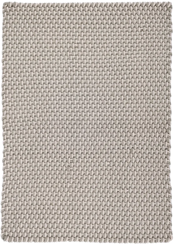 Two-Tone Rope Handwoven Indoor/Outdoor Rug, Platinum/Ivory