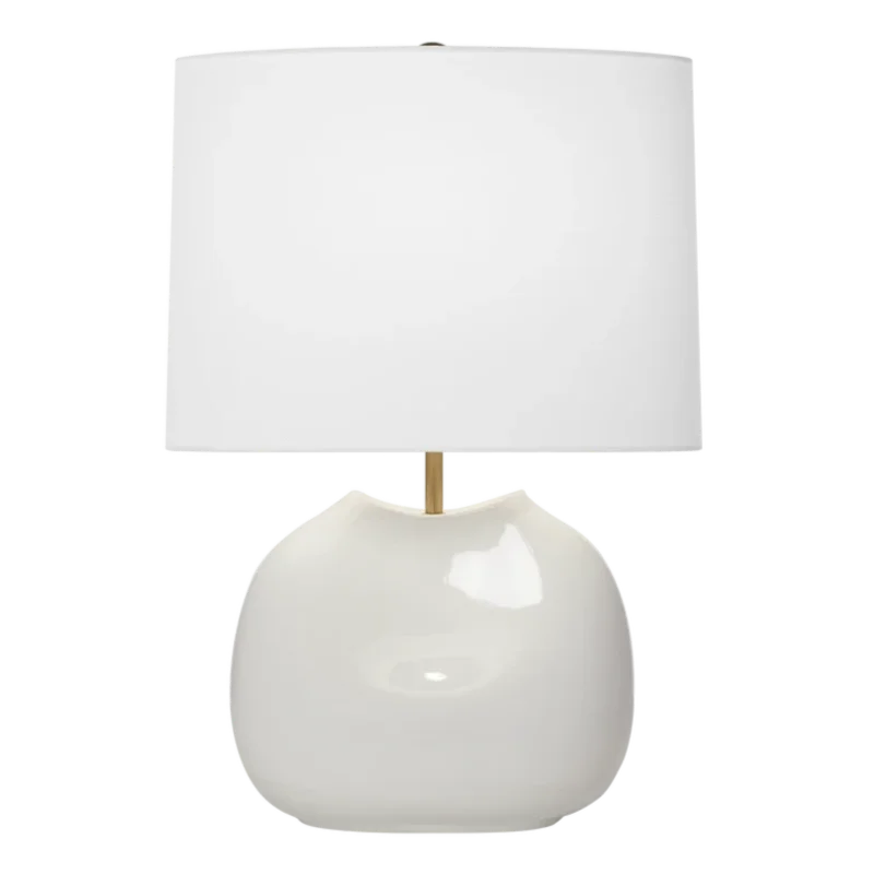 Ulla Medium Table Lamp, Dove Grey Crackle