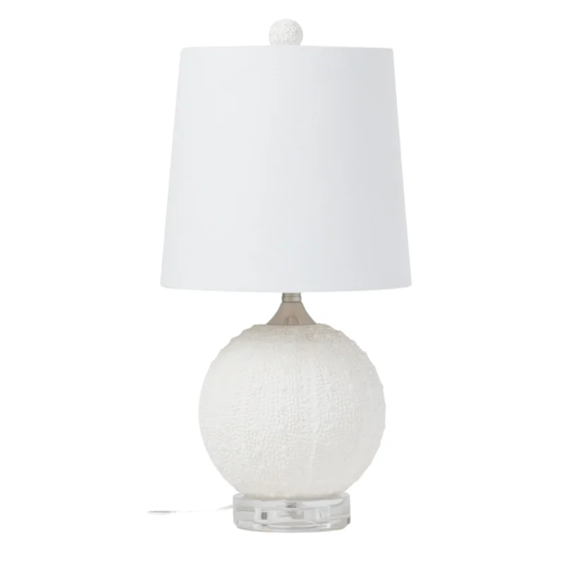 Ulyssa Table Lamp, Matte White Ceramic, 10" X 18"