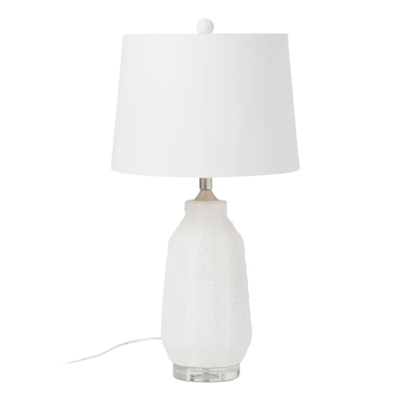 Ulyssa Table Lamp, Matte White Ceramic, 14" X 26"
