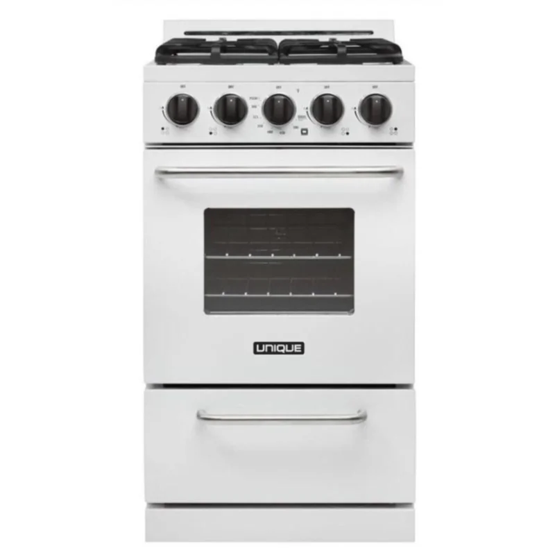 Unique - 2.4 cu. ft  Gas Range in White - UGP-20GOF1W White