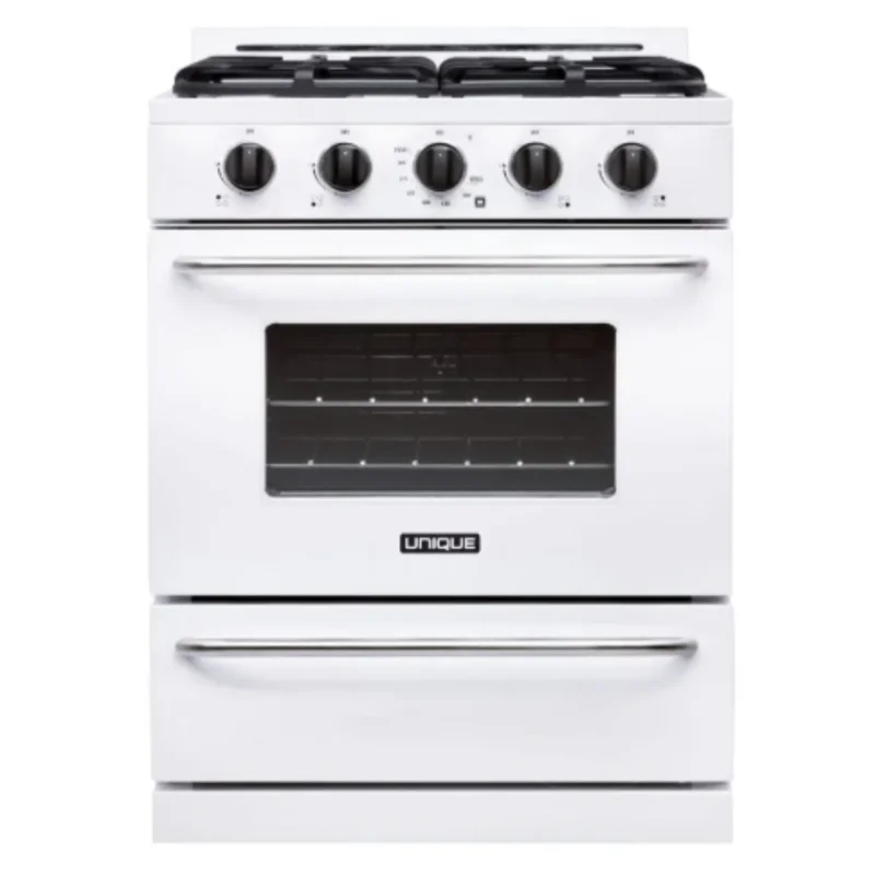 Unique - 3.9 cu. ft  Gas Range in White - UGP-30GOF1W White