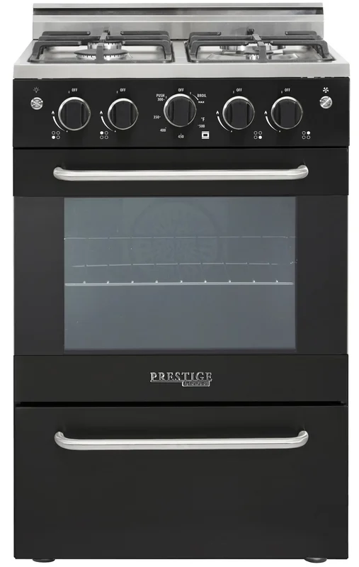 Unique Appliances - 2.3 cu. ft Gas Range in Black - UGP-24V PC1 B Black