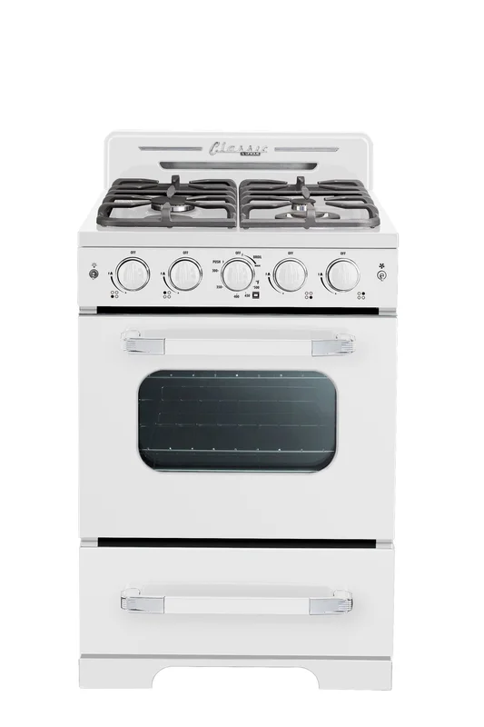 Unique Appliances - 2.9 cu. ft Gas Range in Marshmallow White - UGP-24CR W White