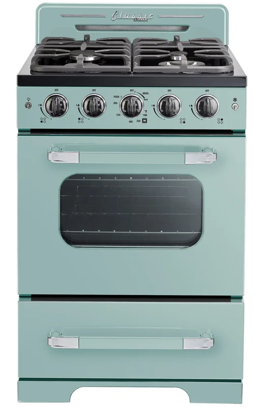 Unique Appliances - 2.9 cu. ft Gas Range in Ocean Mist Turquoise - UGP-24CR T Turquoise