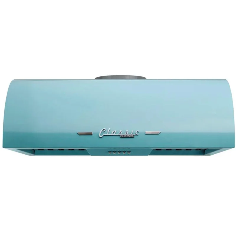 Unique Appliances - 24 Inch 502 CFM Under Cabinet Range Vent in Ocean Mist Turquoise - UGP-24CR RH T Turquoise