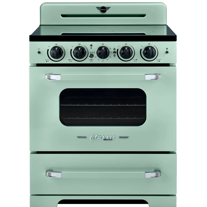 Unique Appliances - 3.9 cu. Ft. cu. ft Induction Range Range in Light Green - UNQ-30CR IC LG Light Green