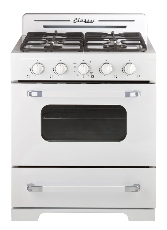 Unique Appliances - 3.9 cu. ft Gas Range in Marshmallow White - UGP-30CR OF2 W White