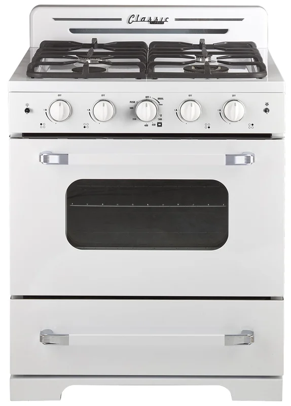 Unique Appliances - 3.9 cu. ft Gas Range in Marshmallow White - UGP-30CR W White