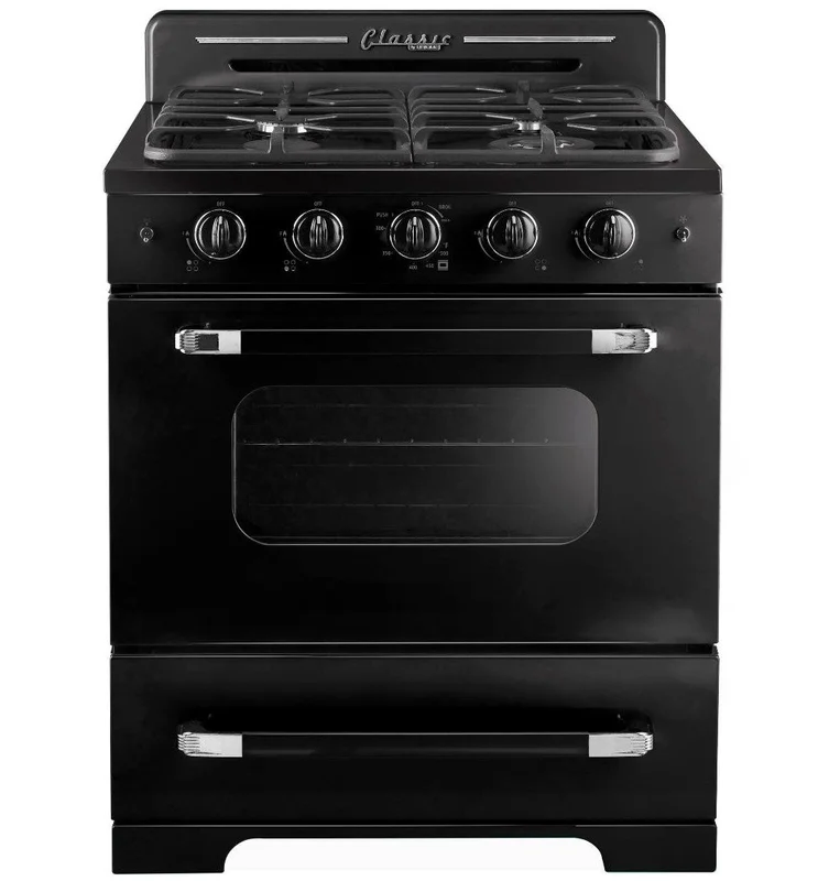 Unique Appliances - 3.9 cu. ft Gas Range in Midnight Black - UGP-30CR B Black