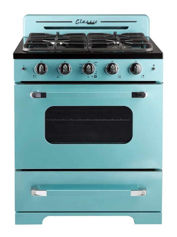 Unique Appliances - 3.9 cu. ft Gas Range in Ocean Mist Turquoise - UGP-30CR T Turquoise