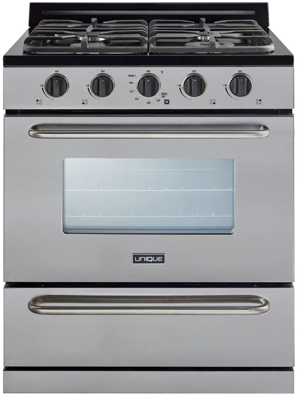 Unique Appliances - 3.9 cu. ft Gas Range in Stainless - UGP-30G OF2 SS Stainless