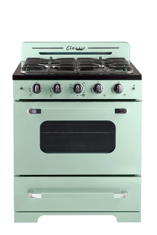 Unique Appliances - 3.9 cu. ft  Gas Range in Summer Mint Green - UGP-30CR LG Mint