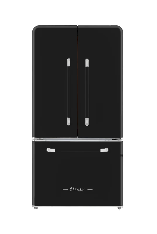 Unique Appliances - 35.7 Inch 21.4 cu. ft French Door Refrigerator in Midnight Black - UGP-595L B AC Black