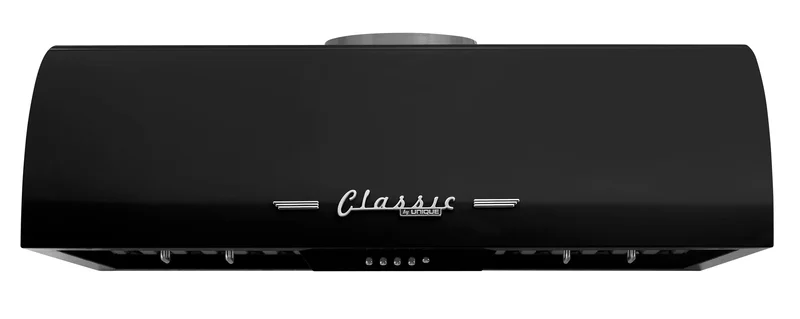 Unique Appliances - 36 Inch 700 CFM Under Cabinet Range Vent in Midnight Black - UGP-36CR RH B Black