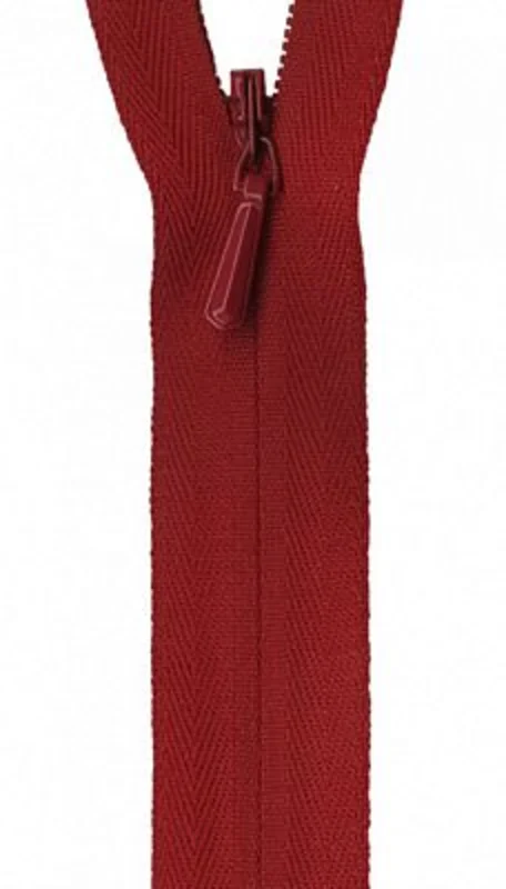 Unique Invisible Zipper 22" Apple Red